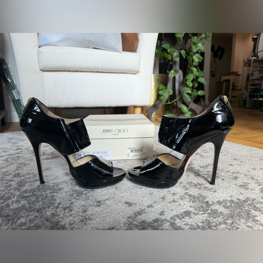 Jimmy Choo Black Patent Leather Heels